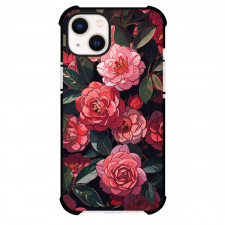 Floral Pattern Art Phone Case For iPhone Samsung Galaxy Pixel OnePlus Vivo Xiaomi Asus Sony Motorola Nokia - Floral Pattern Red Rose Garden Poster