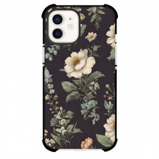 Floral Pattern Art Phone Case For iPhone Samsung Galaxy Pixel OnePlus Vivo Xiaomi Asus Sony Motorola Nokia - Floral Pattern Vinatge Black Poster