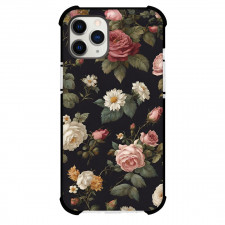 Floral Pattern Art Phone Case For iPhone Samsung Galaxy Pixel OnePlus Vivo Xiaomi Asus Sony Motorola Nokia - Floral Pattern Vintage Flowers Dark Background
