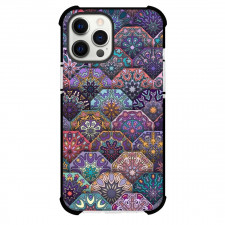 Mandala Pattern Phone Case For iPhone Samsung Galaxy Pixel OnePlus Vivo Xiaomi Asus Sony Motorola Nokia - Mandala Pattern Orange Purple Mosiac Texture Poster
