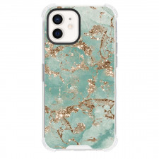 Marble Pattern Phone Case For iPhone Samsung Galaxy Pixel OnePlus Vivo Xiaomi Asus Sony Motorola Nokia - Marble Pattern Teal And Gold Sand Poster
