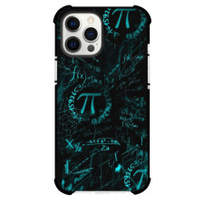 Art Pattern Case For iPhone Samsung Galaxy Pixel OnePlus Vivo Xiaomi Asus Sony Motorola Nokia - Pi Teal Font Black Background