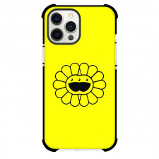 Takashi Murakami Phone Case For iPhone Samsung Galaxy Pixel OnePlus Vivo Xiaomi Asus Sony Motorola Nokia - Takashi Murakami Doubleface Flower On Yellow Background