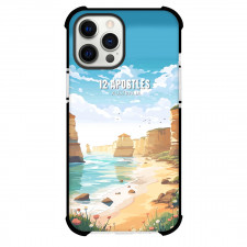 Famous Attraction Phone Case For iPhone Samsung Galaxy Pixel OnePlus Vivo Xiaomi Asus Sony Motorola Nokia - 12 Apostles Melbourne Australia Cartoon Art With Text