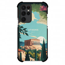 Famous Attraction Phone Case For iPhone Samsung Galaxy Pixel OnePlus Vivo Xiaomi Asus Sony Motorola Nokia - Athens Greece Retro Travel Poster