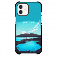 Famous Attraction Phone Case For iPhone Samsung Galaxy Pixel OnePlus Vivo Xiaomi Asus Sony Motorola Nokia - Blue Lagoon Iceland Retro Travel Poster