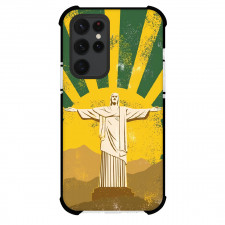 Famous Attraction Phone Case For iPhone Samsung Galaxy Pixel OnePlus Vivo Xiaomi Asus Sony Motorola Nokia - Christ The Redeemer Brazil Flag Background Vector Art