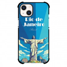 Famous Attraction Phone Case For iPhone Samsung Galaxy Pixel OnePlus Vivo Xiaomi Asus Sony Motorola Nokia - Christ the Redeemer Retro Travel Poster