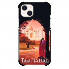 Famous Attraction Phone Case For iPhone Samsung Galaxy Pixel OnePlus Vivo Xiaomi Asus Sony Motorola Nokia - Couples Standing And Taj Mahal Symbol Of Love Background