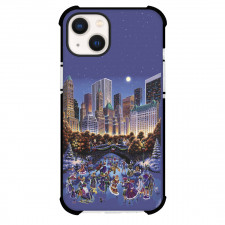 Famous Attraction Phone Case For iPhone Samsung Galaxy Pixel OnePlus Vivo Xiaomi Asus Sony Motorola Nokia - Couples Dancing And Skating At Night In Central Park Art