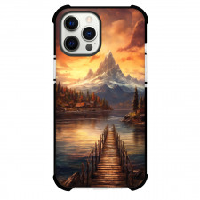 Famous Attraction Phone Case For iPhone Samsung Galaxy Pixel OnePlus Vivo Xiaomi Asus Sony Motorola Nokia - Everest and Yellow Sky With A Wooden Bridge Painting Art