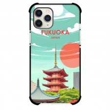 Famous Attraction Phone Case For iPhone Samsung Galaxy Pixel OnePlus Vivo Xiaomi Asus Sony Motorola Nokia - Fukuoka Japan Retro Travel Poster