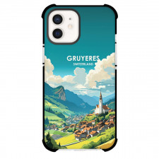 Famous Attraction Phone Case For iPhone Samsung Galaxy Pixel OnePlus Vivo Xiaomi Asus Sony Motorola Nokia - Gruyeres Switzerland Retro Travel Poster
