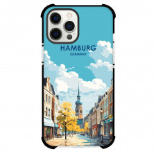 Famous Attraction Phone Case For iPhone Samsung Galaxy Pixel OnePlus Vivo Xiaomi Asus Sony Motorola Nokia - Hamburg Germany Retro Travel Poster