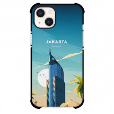 Famous Attraction Phone Case For iPhone Samsung Galaxy Pixel OnePlus Vivo Xiaomi Asus Sony Motorola Nokia - Jakarta Indonesia Retro Travel Poster