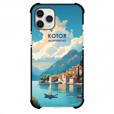Famous Attraction Phone Case For iPhone Samsung Galaxy Pixel OnePlus Vivo Xiaomi Asus Sony Motorola Nokia - Kotor Montenegro Retro Travel Poster