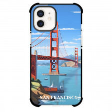 Famous Attraction Phone Case For iPhone Samsung Galaxy Pixel OnePlus Vivo Xiaomi Asus Sony Motorola Nokia - San Francisco California Retro Travel Poster