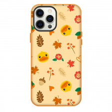 B Duck Phone Case For iPhone Samsung Galaxy Pixel OnePlus Vivo Xiaomi Asus Sony Motorola Nokia - B Duck Autumn Pattern Art On Beige Background