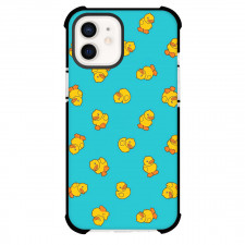 B Duck Phone Case For iPhone Samsung Galaxy Pixel OnePlus Vivo Xiaomi Asus Sony Motorola Nokia - B Duck Baby Pattern Art On Cyan Background