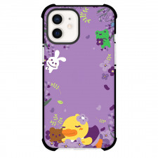 B Duck Phone Case For iPhone Samsung Galaxy Pixel OnePlus Vivo Xiaomi Asus Sony Motorola Nokia - B Duck Buffy And Teddy Bear On Purple Background
