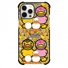 B Duck Phone Case For iPhone Samsung Galaxy Pixel OnePlus Vivo Xiaomi Asus Sony Motorola Nokia - B Duck And Buffy On Donut Pattern Art Background
