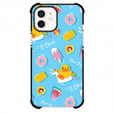 B Duck Phone Case For iPhone Samsung Galaxy Pixel OnePlus Vivo Xiaomi Asus Sony Motorola Nokia - B Duck Pool Party Pattern Art On Blue Background