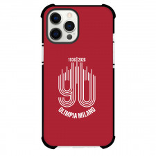 Pallacanestro Olimpia Milano Phone Case For iPhone Samsung Galaxy Pixel OnePlus Vivo Xiaomi Asus Sony Motorola Nokia - Pallacanestro Olimpia Milano 90th Anniversary Logo On Red Background