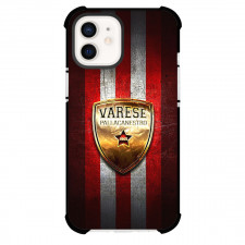 Pallacanestro Varese Phone Case For iPhone Samsung Galaxy Pixel OnePlus Vivo Xiaomi Asus Sony Motorola Nokia - Pallacanestro Varese Gold Metal Logo On Red Silver Background