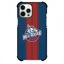 King Wilki Morskie Szczecin Phone Case For iPhone Samsung Galaxy Pixel OnePlus Vivo Xiaomi Asus Sony Motorola Nokia - King Wilki Morskie Szczecin Logo On Red Stripe Blue Background