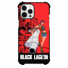 Black Lagoon Revy Phone Case For iPhone Samsung Galaxy Pixel OnePlus Vivo Xiaomi Asus Sony Motorola Nokia - Revy is Gunfighter with Red Collage Background Poster