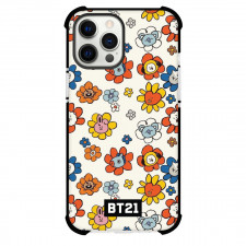 BT21 Phone Case For iPhone Samsung Galaxy Pixel OnePlus Vivo Xiaomi Asus Sony Motorola Nokia - BT21 Avatar Inside Flower Patter Art