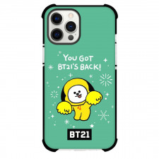 BT21 Chimmy Phone Case For iPhone Samsung Galaxy Pixel OnePlus Vivo Xiaomi Asus Sony Motorola Nokia - Chimmy You Got BT21 Back On Green Background