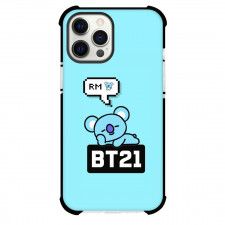 BT21 Koya Phone Case For iPhone Samsung Galaxy Pixel OnePlus Vivo Xiaomi Asus Sony Motorola Nokia - Koya Sleeping On BT21 Logo Blue Background