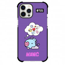 BT21 Mang Phone Case For iPhone Samsung Galaxy Pixel OnePlus Vivo Xiaomi Asus Sony Motorola Nokia - Mang Is Dreaming Pink Background
