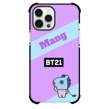 BT21 Mang Phone Case For iPhone Samsung Galaxy Pixel OnePlus Vivo Xiaomi Asus Sony Motorola Nokia - Mang Standing On Purple Background