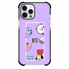 BT21 Phone Case For iPhone Samsung Galaxy Pixel OnePlus Vivo Xiaomi Asus Sony Motorola Nokia - BT21 Members Are Peeking From Purple Window