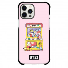 BT21 Phone Case For iPhone And Samsung Galaxy - BT21 Toy Vending Machine On Pink Background