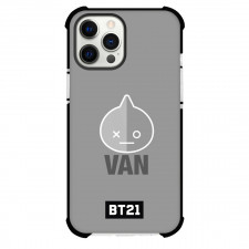 BT21 Van Phone Case For iPhone And Samsung Galaxy - Van Avatar On Gray Background