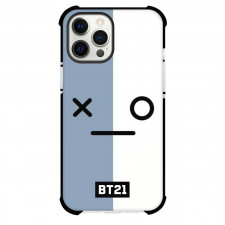BT21 Van Phone Case For iPhone And Samsung Galaxy - Van Emoji On White Gray Background