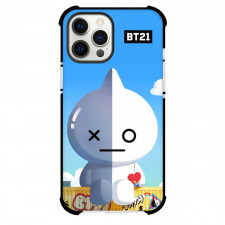 BT21 Van Phone Case For iPhone And Samsung Galaxy - Van Sitting With Tata On A Container