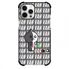 BT21 Van Phone Case For iPhone And Samsung Galaxy - Van Standing On Word Art Background