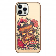 Crash Bandicoot Aku Aku Bandicoot Phone Case For iPhone and Samsung Galaxy Devices - Aku Aku Leaves And TNT Cartoon Art