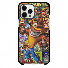 Crash Bandicoot Crash Phone Case For iPhone and Samsung Galaxy Devices - Crash Portrait Collage Cartoon Art
