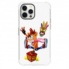 Crash Bandicoot Phone Case For iPhone and Samsung Galaxy Devices - Crash And Aku TNT Cartoon Art