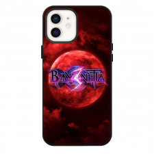 Bayonetta Phone Case For iPhone Samsung Galaxy Pixel OnePlus Vivo Xiaomi Asus Sony Motorola Nokia - Bayonetta Logo On Red Moon Background