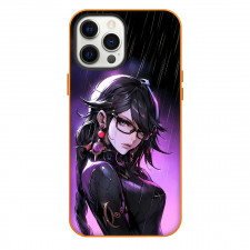Bayonetta Phone Case For iPhone Samsung Galaxy Pixel OnePlus Vivo Xiaomi Asus Sony Motorola Nokia - Bayonetta Side Portrait Digital Art On Purple Background