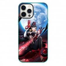 Bayonetta Phone Case For iPhone Samsung Galaxy Pixel OnePlus Vivo Xiaomi Asus Sony Motorola Nokia - Bayonetta Sitting Anime Art On Moon Background