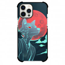 Beastars Legoshi Phone Case For iPhone Samsung Galaxy Pixel OnePlus Vivo Xiaomi Asus Sony Motorola Nokia - Legoshi Silhouette Red Moon Background