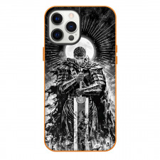 Berserk Guts Phone Case For iPhone Samsung Galaxy Pixel OnePlus Vivo Xiaomi Asus Sony Motorola Nokia - Berserk Guts Holding Sword And Standing On Sun Grayscale Poster