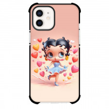Betty Boop Phone Case For iPhone Samsung Galaxy Pixel OnePlus Vivo Xiaomi Asus Sony Motorola Nokia - Betty Boop 3D Art Pink Background with Hearts